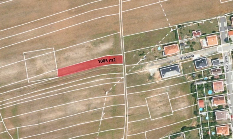 Prodej stavebního pozemku 1005 m2 Prodej stavebního pozemku 1005 m2
