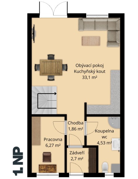 Prodej rodinného domu 95 m², pozemek 120 m² Bdeněves (foto 4)