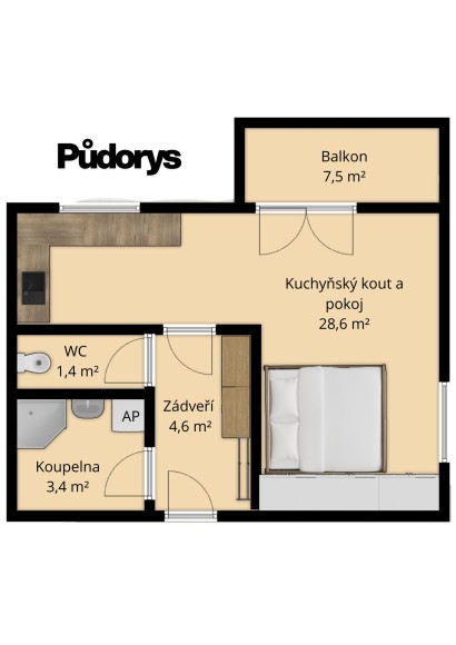 Pronájem bytu 1+kk 38 m² (foto 25)
