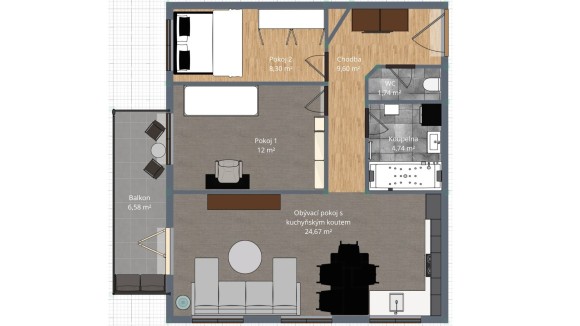 Prodej bytu 3+kk 61 m², Vochov (foto 6)