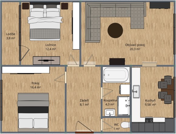 Prodej bytu 3+1 72 m² Strážnická, Plzeň - Severní Předměstí (foto 19)