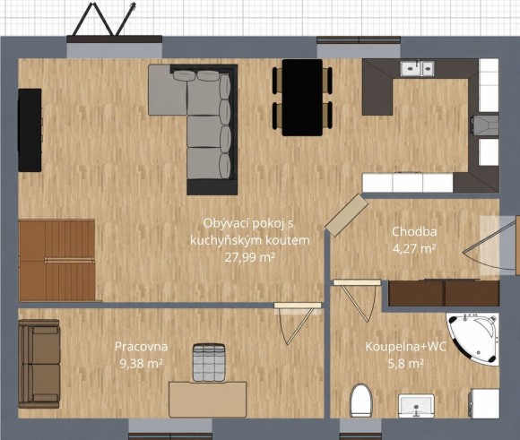 Prodej rodinného romu 90 m², pozemek 157 m² Vejprnice (foto 30)