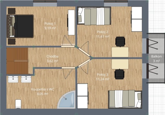 Prodej rodinného romu 90 m², pozemek 157 m² Vejprnice (foto 31)
